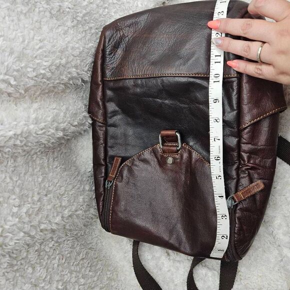 Jack Georges Voyager Brown Leather‎ Convertible Backpack - Picture 8 of 9